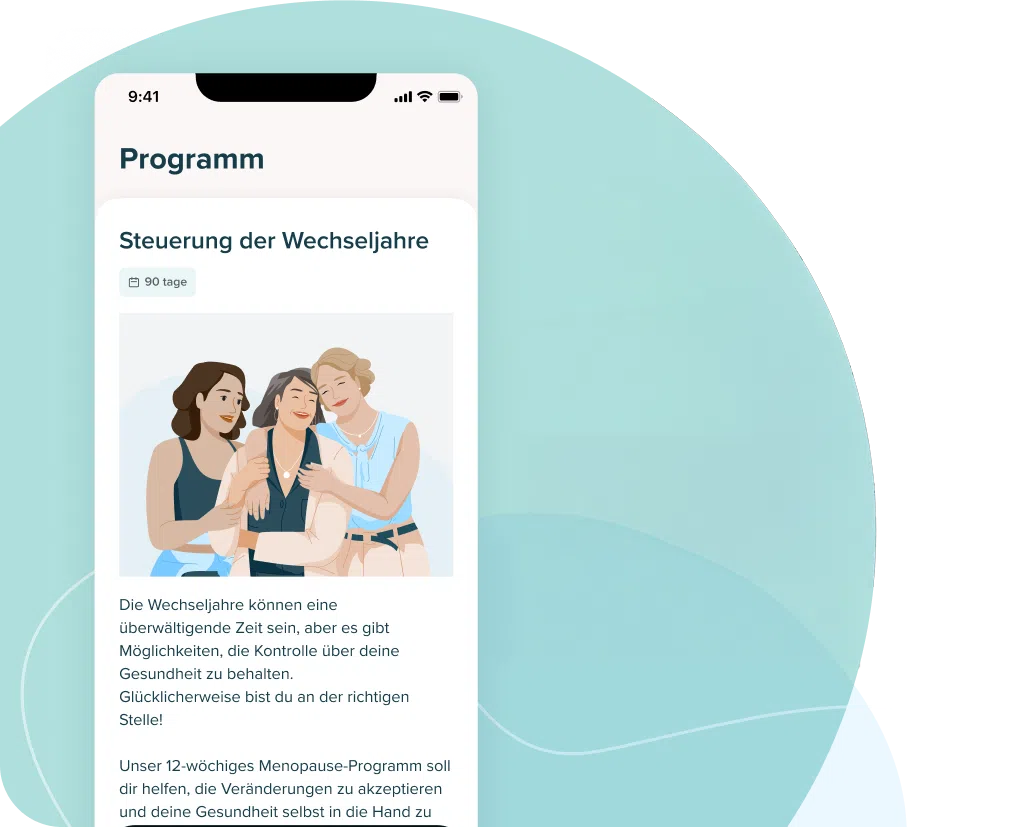 Programmübersicht der MENO! App auf einem Smartphone